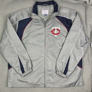 G-III Mens Gray‎ Genuine Merchandise Minnesota Twins MLB Baseball Jacket Size XL